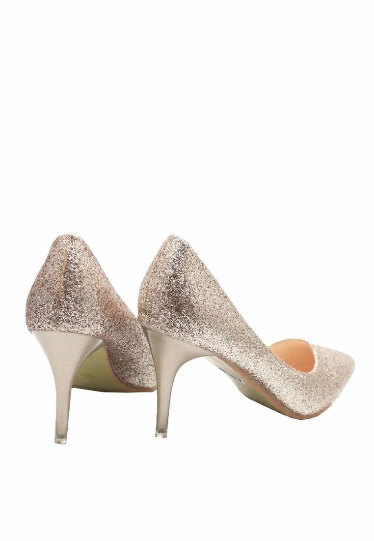 รองเท้าส้นสูงกลิตเตอร์ - Elegant Sparkly Dress Pumps