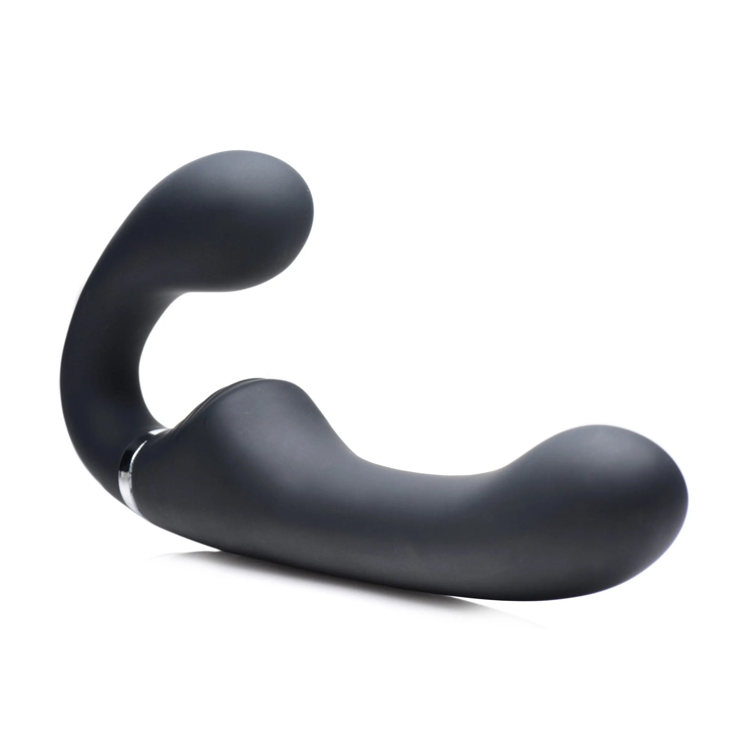 10x Mighty Rider Vibrating Strapless Strap-on  Black