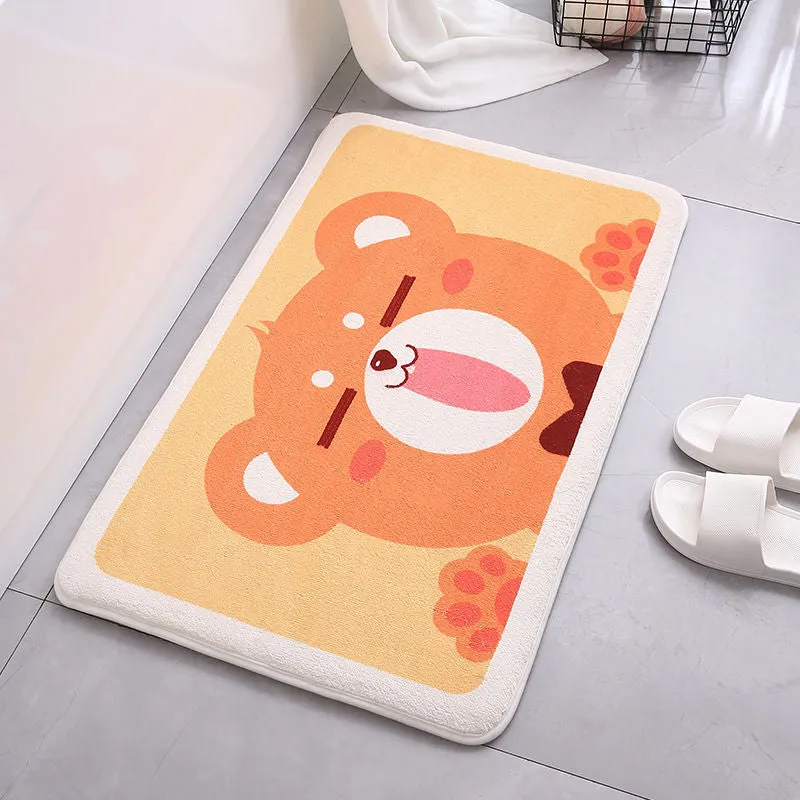 1PC Ins Simple Bathroom Floret Multicolored Carpet Flower Area Rugs Anti Slip