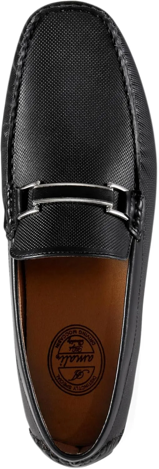 Amali Cola - Driving Moccasins for Men  Mens Slip On Loafers, Moccasins, Slip-on Dress Shoes - Driving Loafers with Matching Color Bit