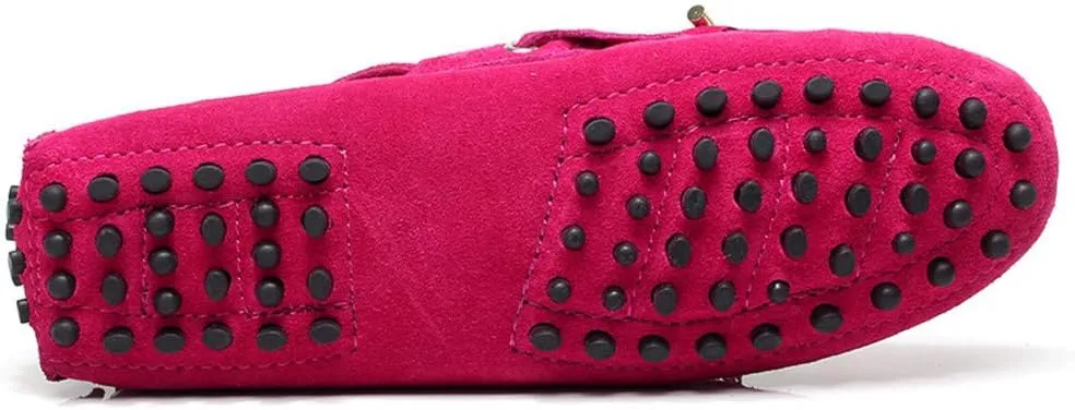 ANUFER Women's Classic Suede Penny Loafers Comfort Handmade Slipper Moccasins