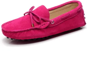 ANUFER Women's Classic Suede Penny Loafers Comfort Handmade Slipper Moccasins