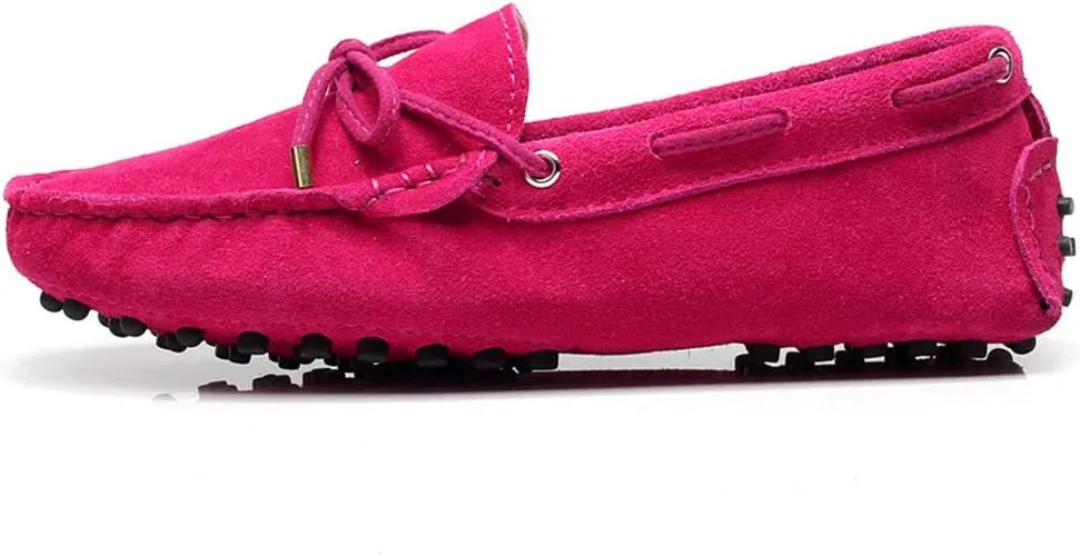 ANUFER Women's Classic Suede Penny Loafers Comfort Handmade Slipper Moccasins