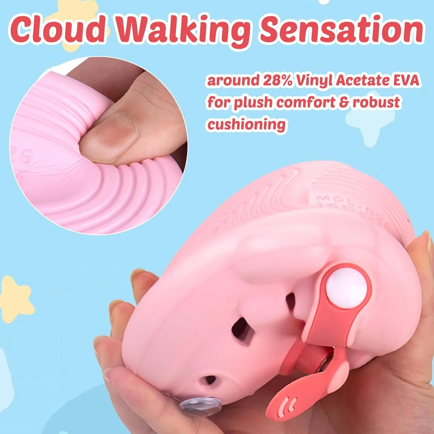 Baby Girls Boys Sandals Kid's Cute Lightweight Shoes Summer Premium Cartoon Sandals Children Caterpillar Non-Slip Beach Water Clogs Shoes Garden Slipper