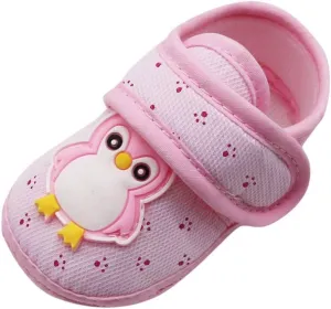 Baby Shoes Boy Infant Baby Girls Boy Prewalker Penguin Cartoon Single Shoes (Pink, 12-18 Months)
