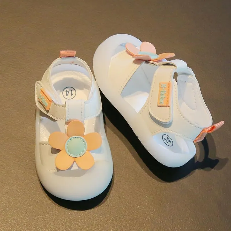 Baby Summer Sandals Breathable Mesh Rubber Sole Non-Slip Outdoor Shoes for Boys and Girls 9-30 Months