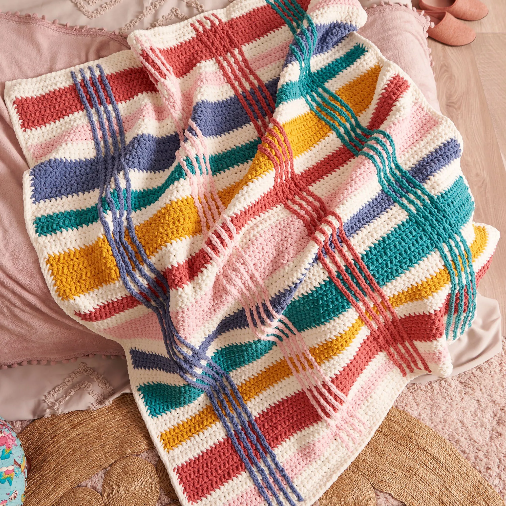 Bernat Colorweave Oasis Crochet Blanket