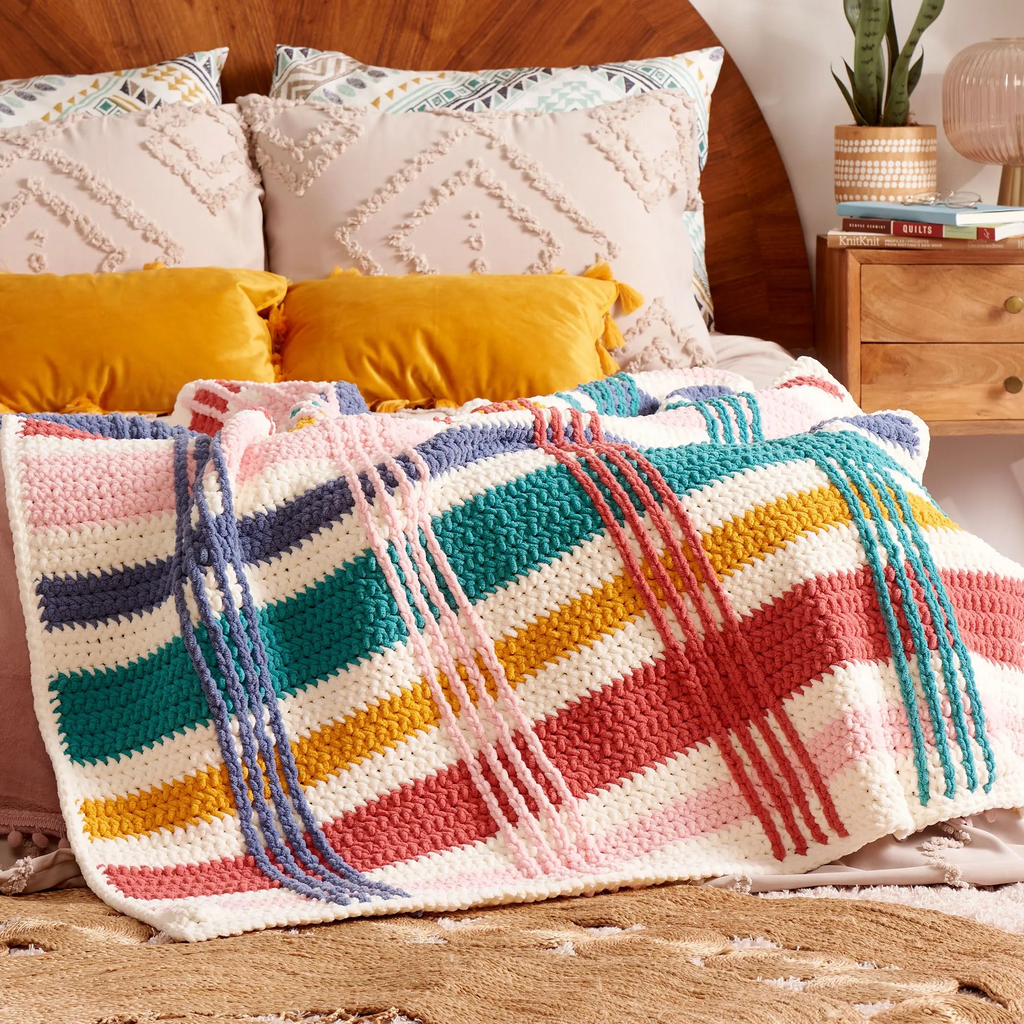 Bernat Colorweave Oasis Crochet Blanket