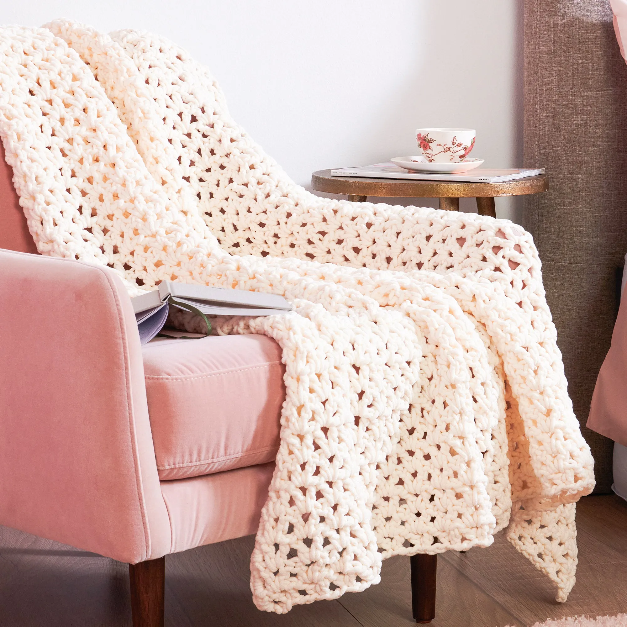 Bernat Simple Split Crochet Blanket
