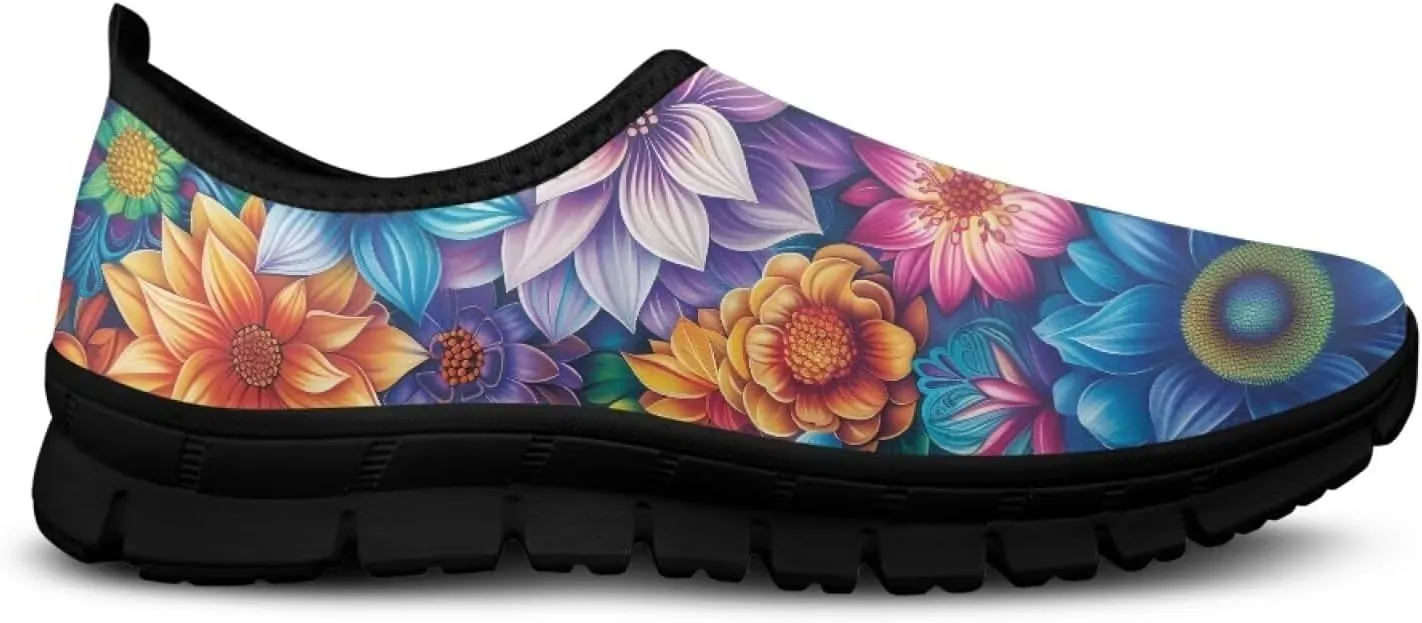Binienty Women's Loafer Shoes Casual Ballet Flat Nurse Sneakers Comfy Slip-Ons Round Toe Footwear