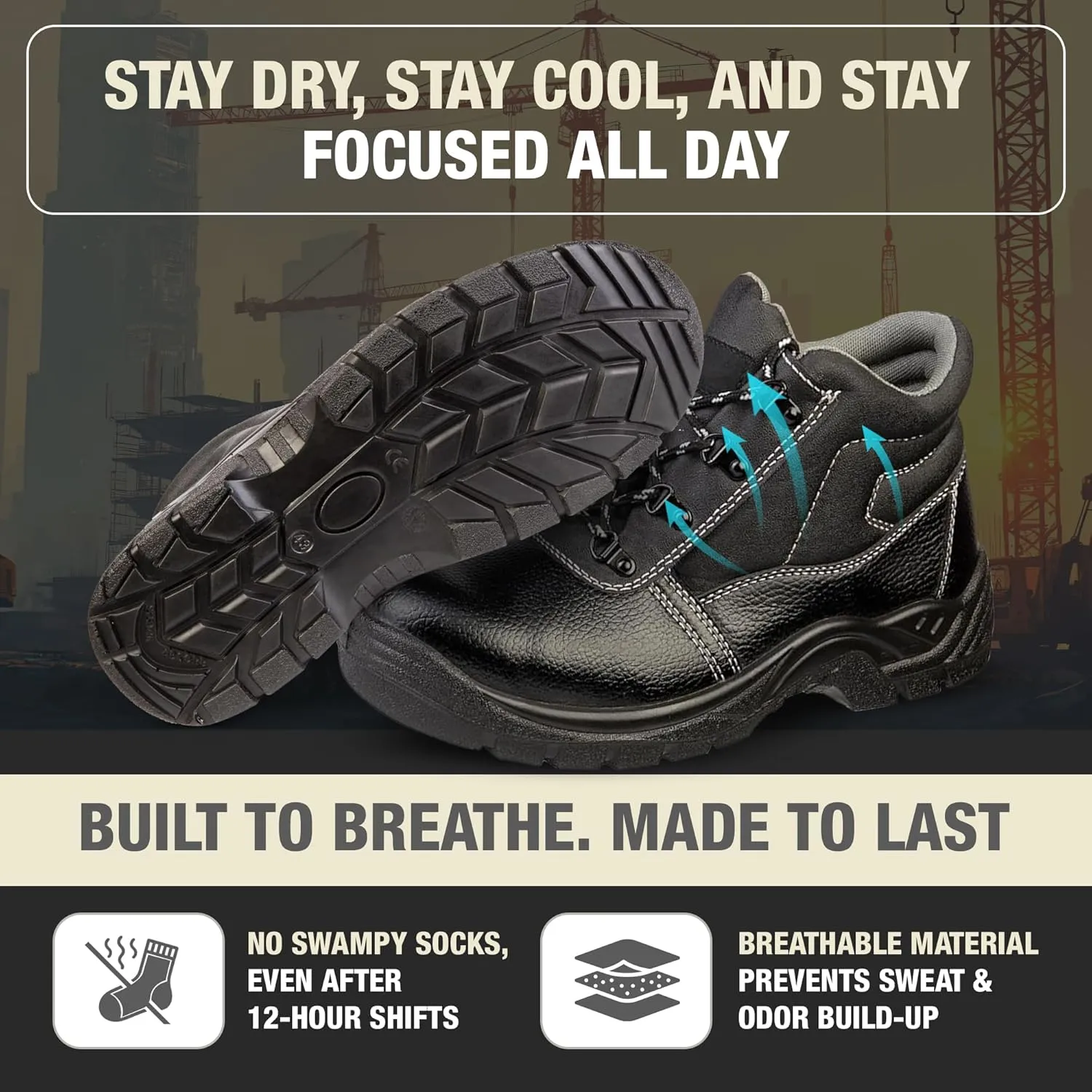 Boots Masters - Steel Safety Toe - Puncture-Proof Steel Sole - Utility Work Boots for Construction and Warehouse