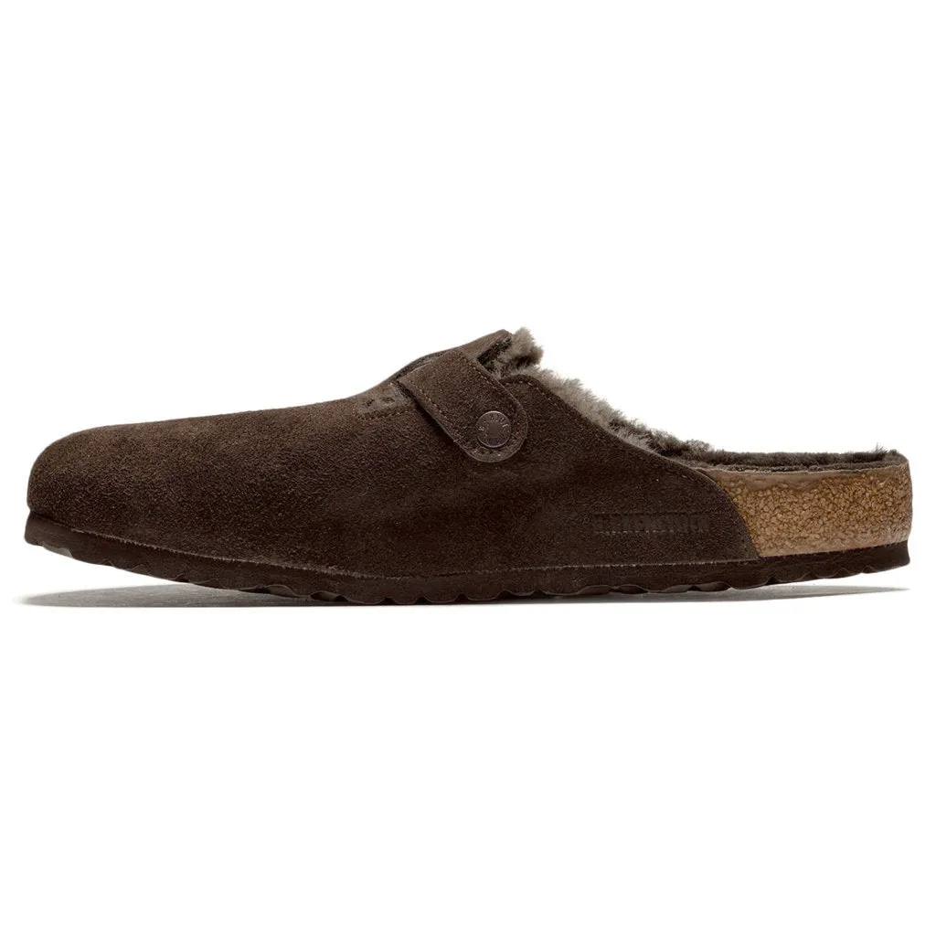 Boston Shearling Suede Leather Unisex Clogs