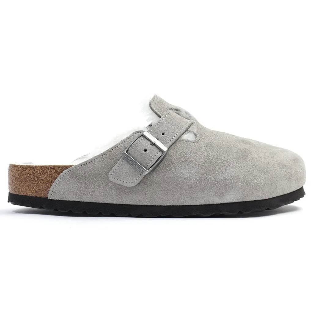 Boston Shearling Suede Leather Unisex Clogs