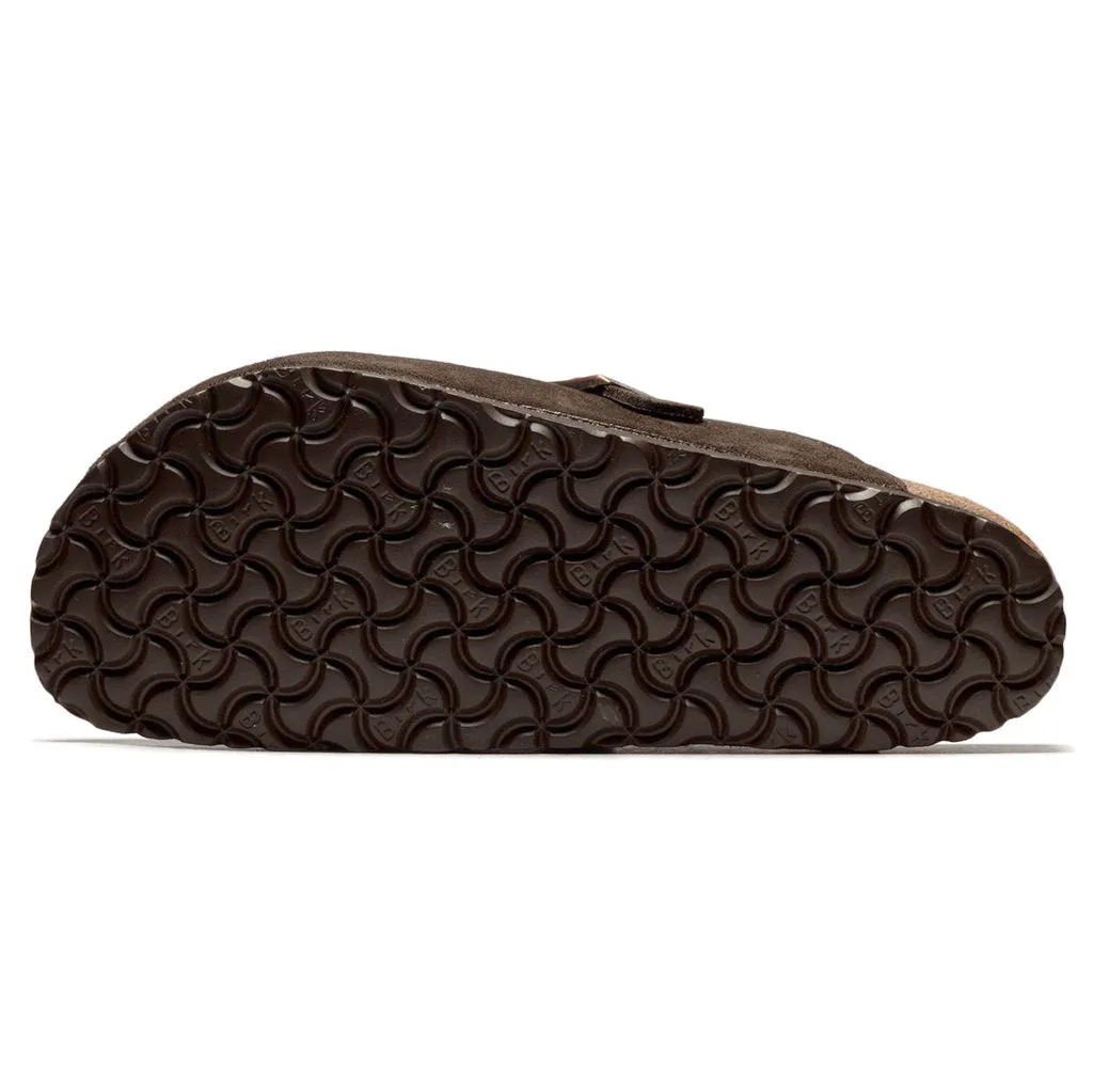 Boston Shearling Suede Leather Unisex Clogs