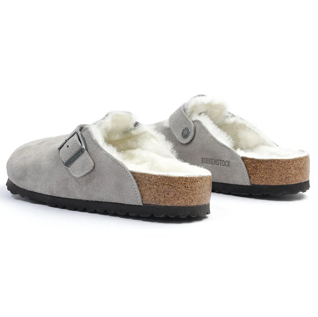 Boston Shearling Suede Leather Unisex Clogs