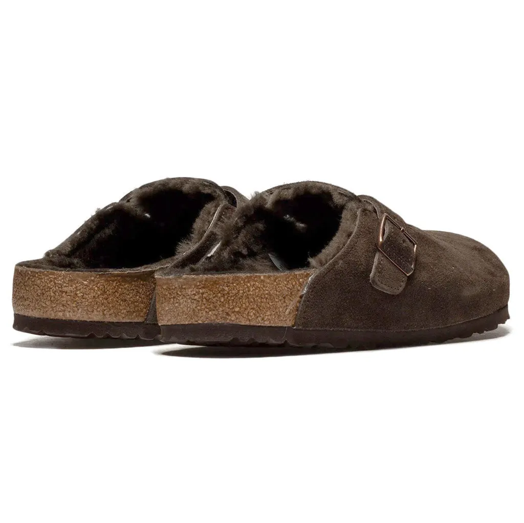 Boston Shearling Suede Leather Unisex Clogs