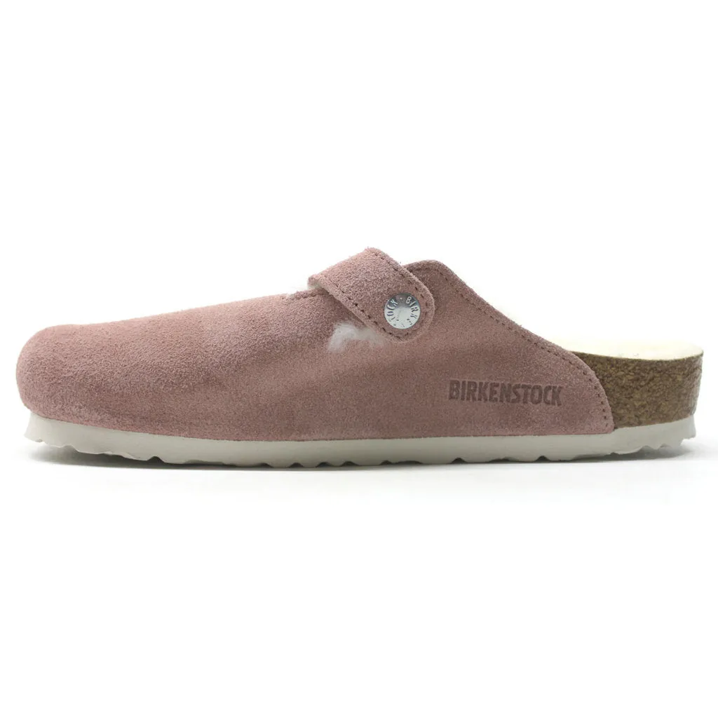 Boston Shearling Suede Leather Unisex Clogs