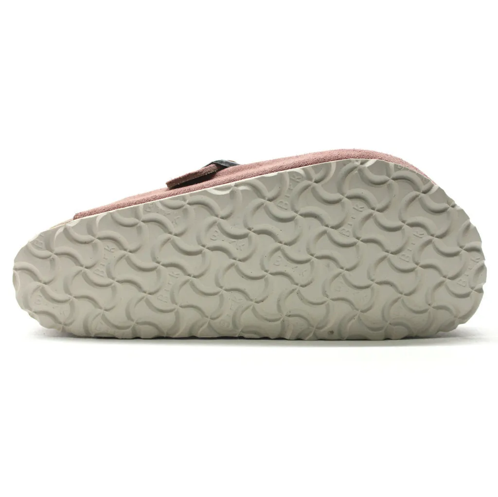 Boston Shearling Suede Leather Unisex Clogs