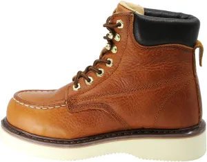 Cactus Men's 6" Leather Polyurethane Outsole Moc/Steel-Toe Work Boots