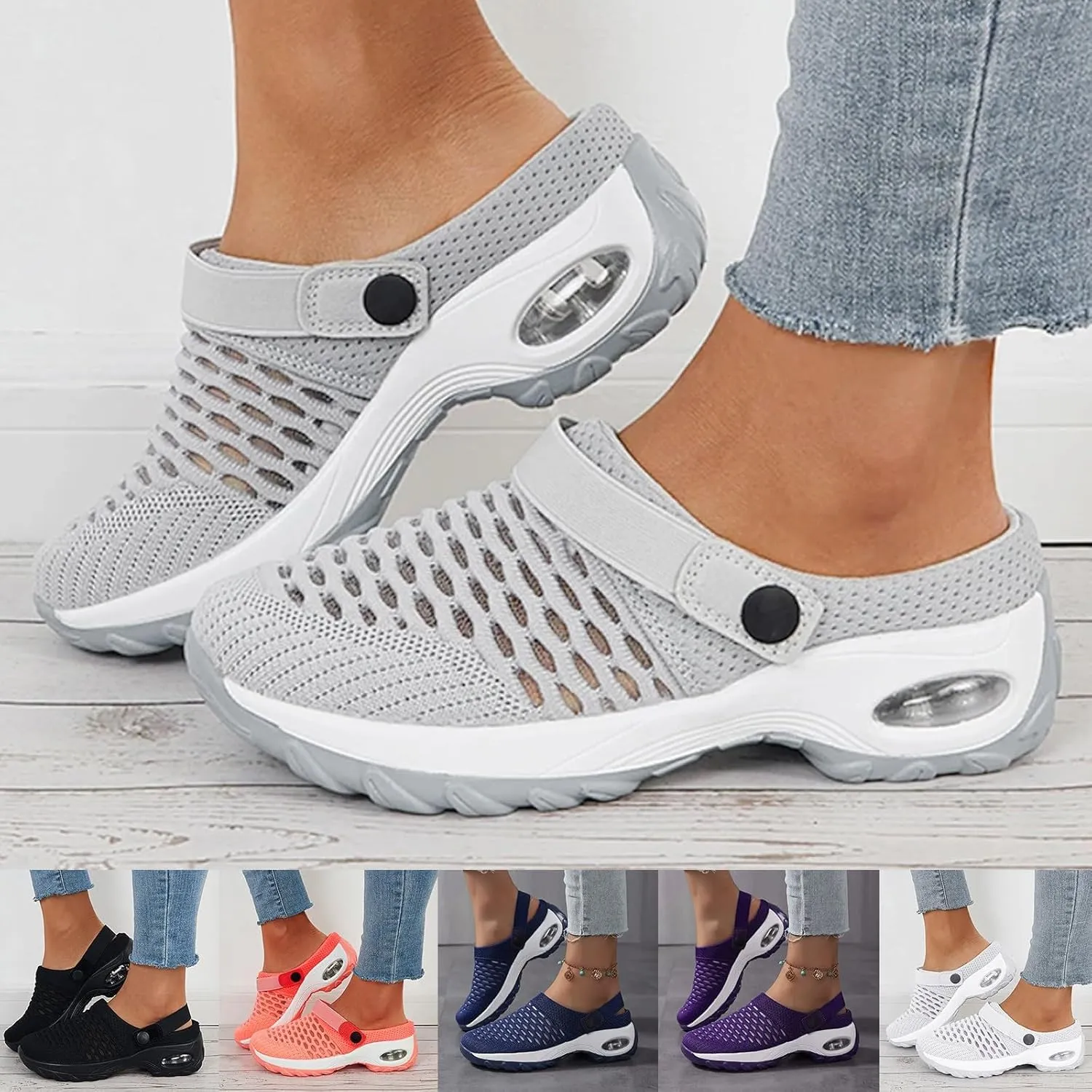 Cathalem Orthopedic Sandals for Women, Orthopedic Shoes for Women with Air Cushion Support to Reduce Back and Knee Pressure
