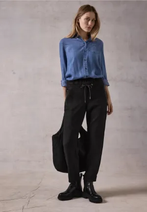 Cecil Black Fake SuedeTrouser 378175