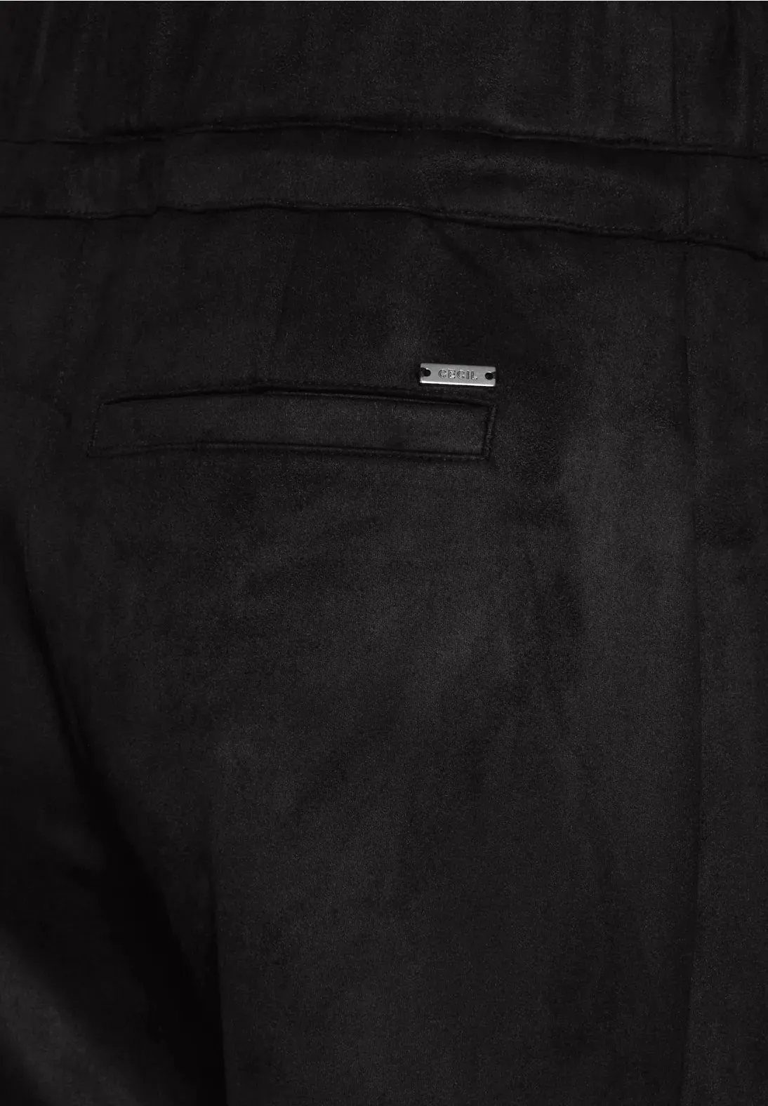 Cecil Black Fake SuedeTrouser 378175