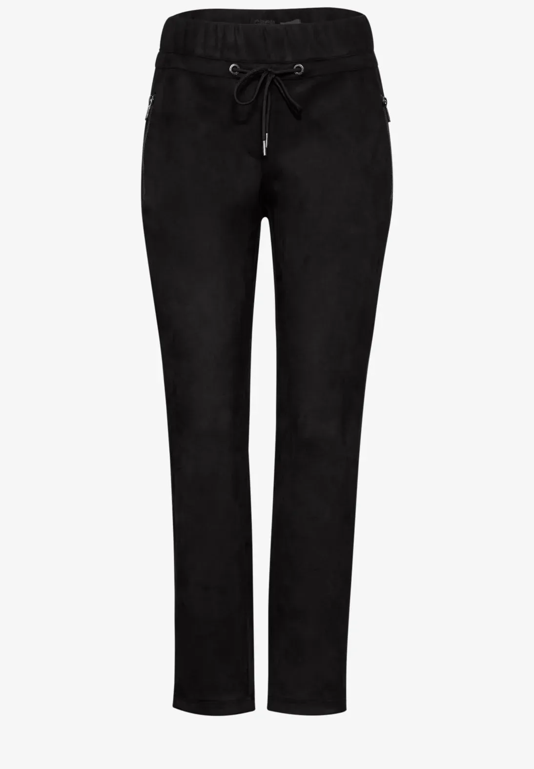 Cecil Black Fake SuedeTrouser 378175