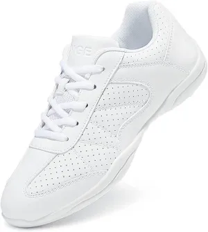 CERYTHRINA Womens White Cheerleading Shoes Girls Athletic Cheer Dance Shoes Lightweight Training Competition Tennis Sneakers Team Sports Shoes