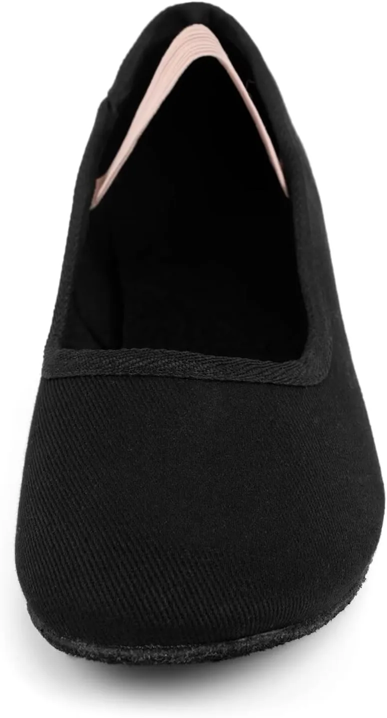 Character Dance Shoes for Women with Elastic Strap,Easy to Put On, Versatile for Various Dances, Fashionable Design - Ideal for Ballroom, Salsa, Tango, Flamenco, Latin Dancers