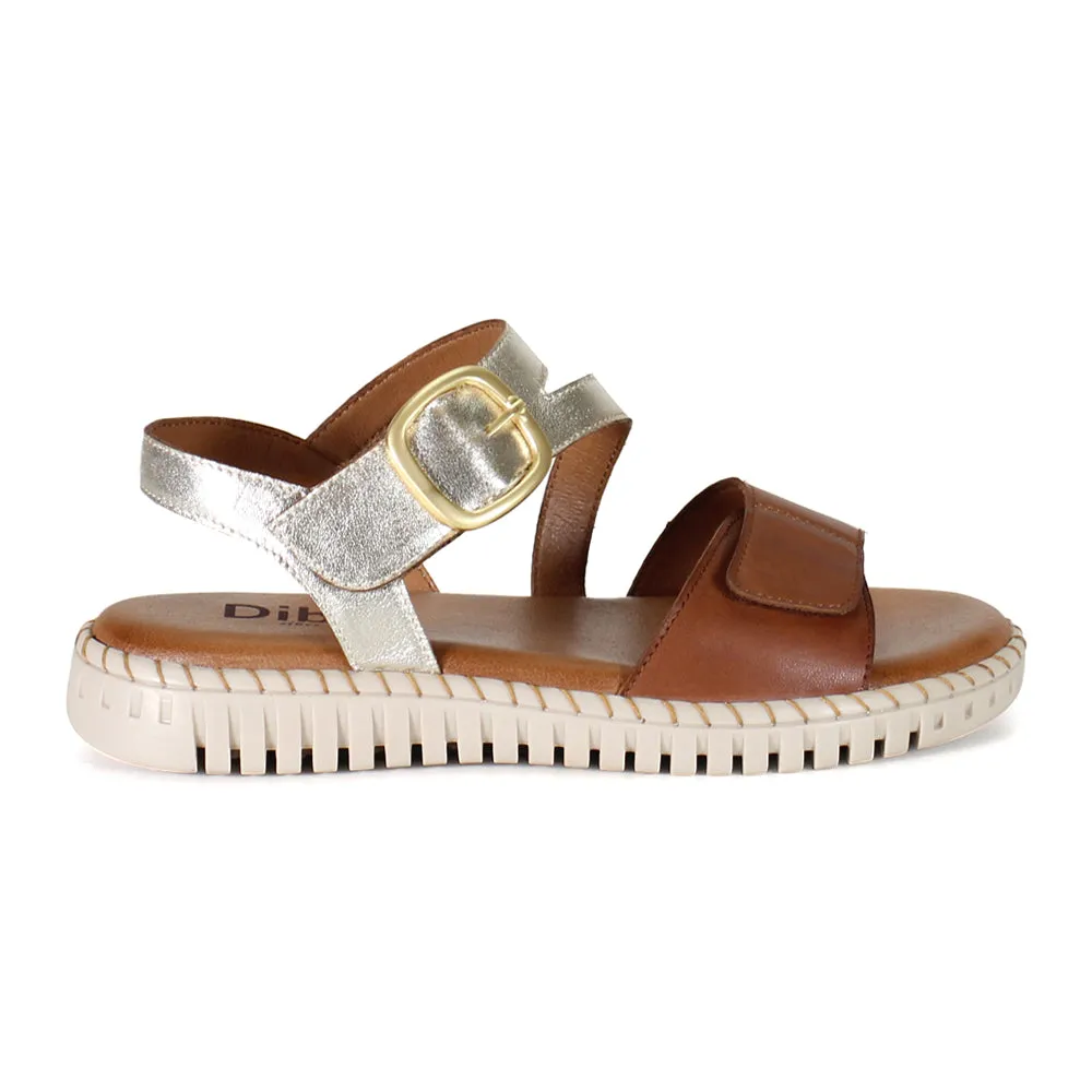 Chaufer Metallic Ankle Strap Sandals