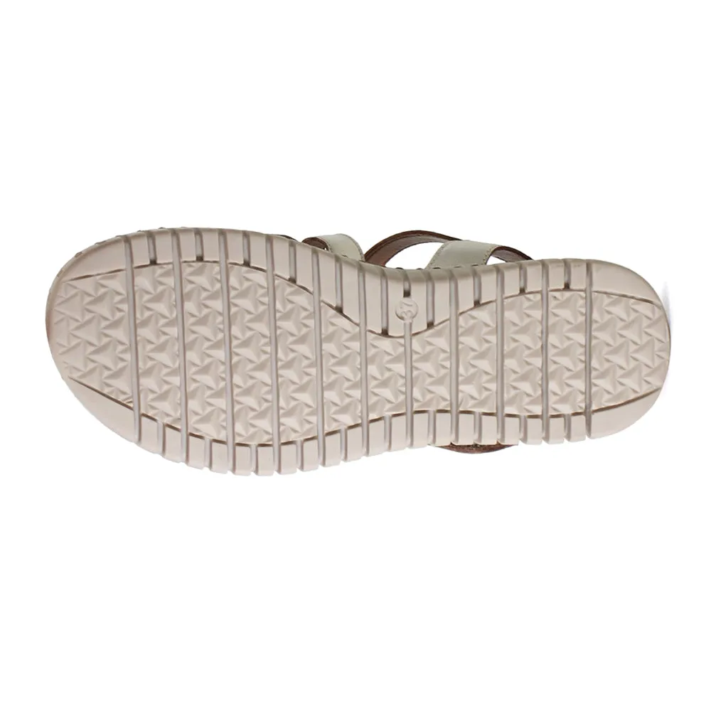 Chaufer Metallic Ankle Strap Sandals