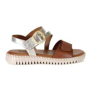 Chaufer Metallic Ankle Strap Sandals