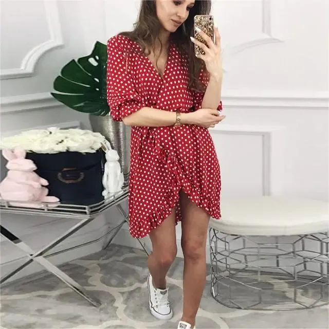 Chic Polka Dot Mini Dress
