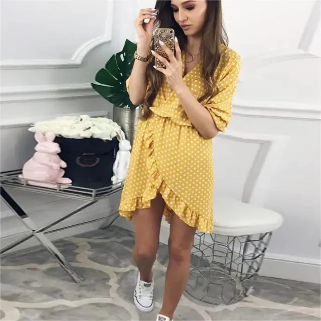 Chic Polka Dot Mini Dress