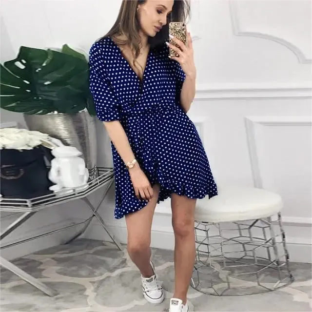 Chic Polka Dot Mini Dress