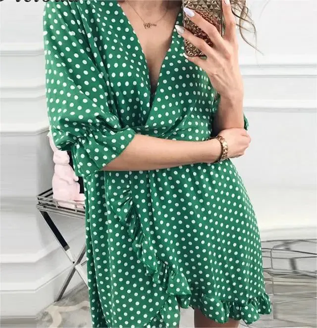 Chic Polka Dot Mini Dress