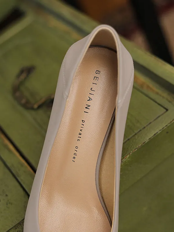 Chicmy-Elegant Square Buckle Chunky Square Mid Heel Shoes