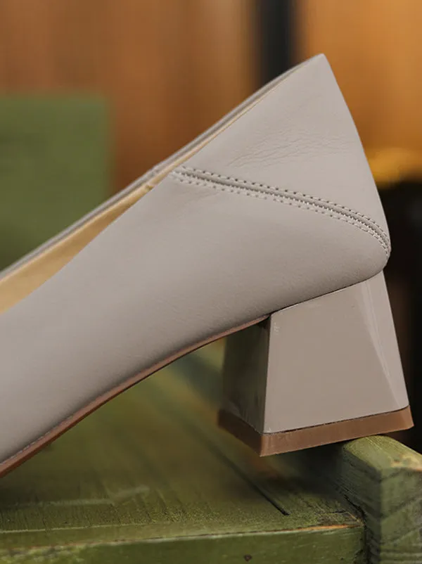 Chicmy-Elegant Square Buckle Chunky Square Mid Heel Shoes