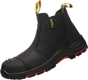Composite Steel Toe Boots for Men Work Genuine Leather Anti-slip Safety insulated Shoes Smash and Puncture Resistant High Top Slip on Chelsea Boots