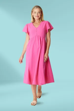 Cordelia St Pebbles Upcycle Dress Hot Pink