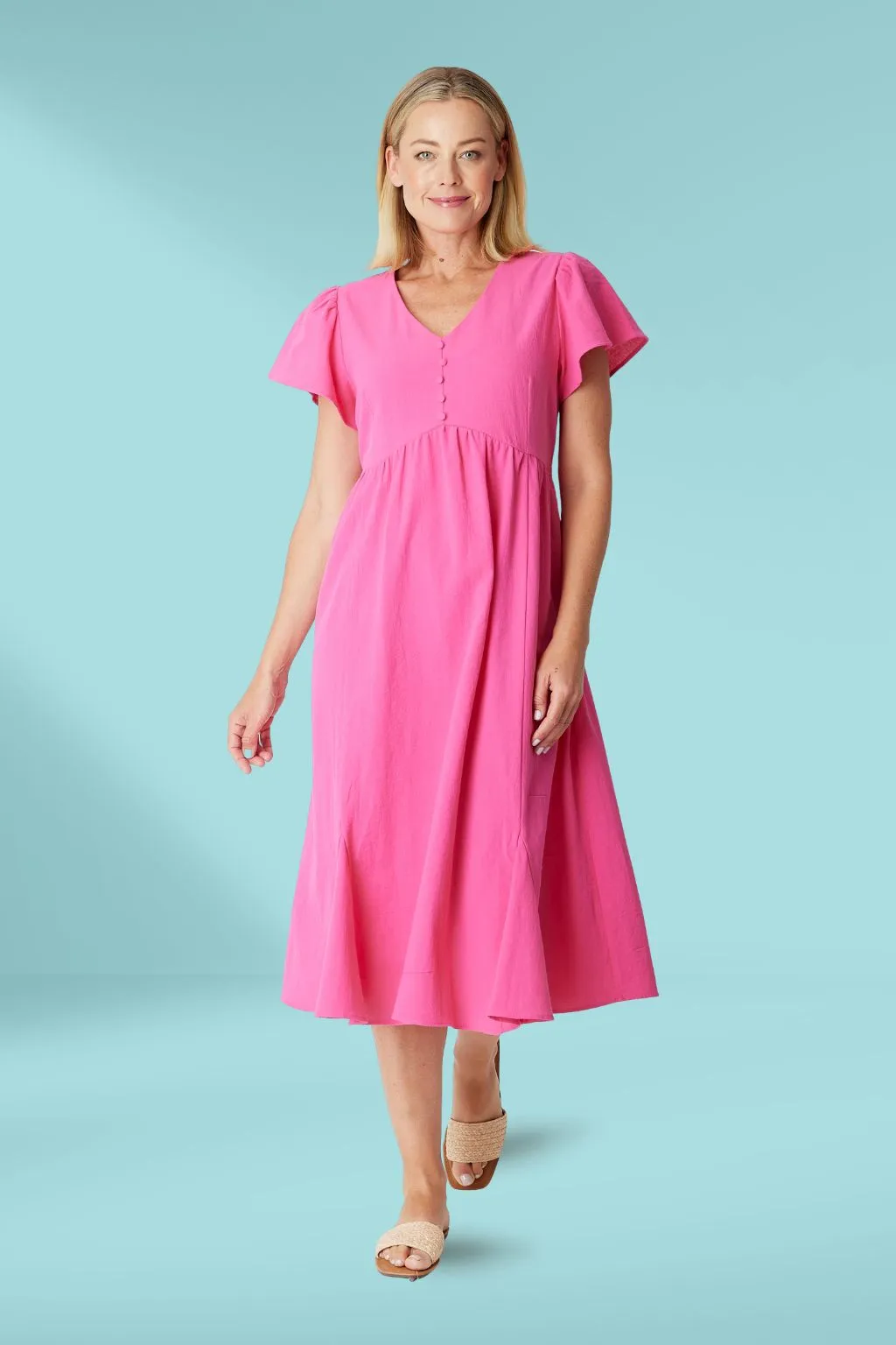 Cordelia St Pebbles Upcycle Dress Hot Pink