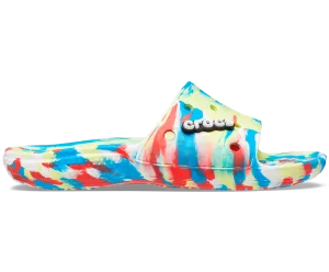 Crocs Unisex Classic Marbled Slide - Sulphur