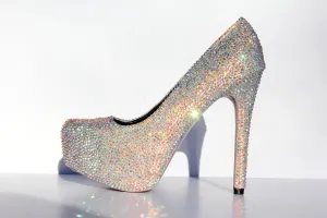 Crystal AB Heels with Custom Sole Color