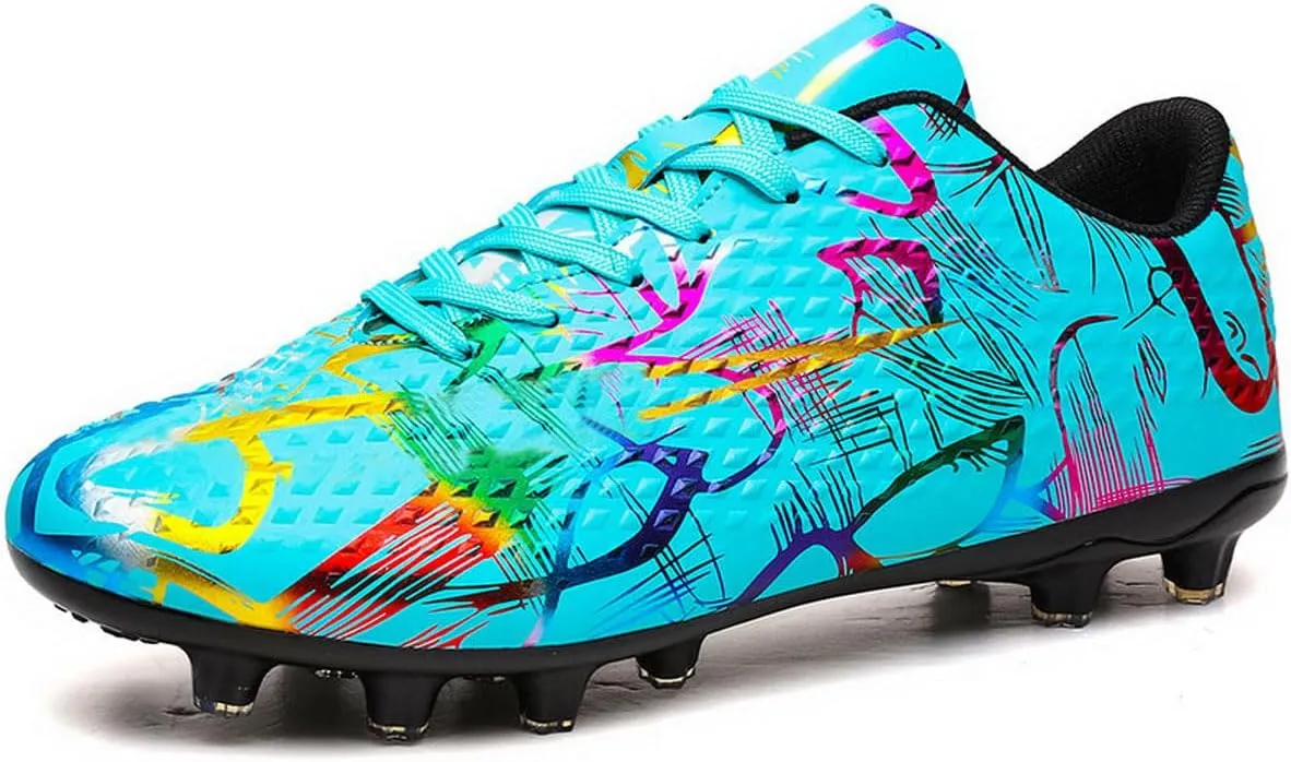DHOVOR Mens Womens Soccer Cleats FG Football Shoes Unisex Adult Athletics Football Trainers Football Cleats Teenagers Soccer Shoes