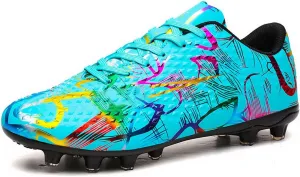 DHOVOR Mens Womens Soccer Cleats FG Football Shoes Unisex Adult Athletics Football Trainers Football Cleats Teenagers Soccer Shoes