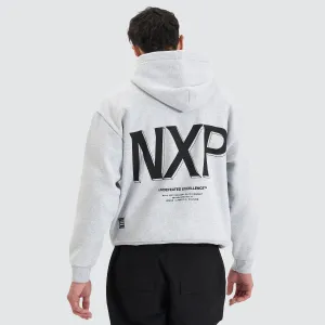 Diagram Heavy Box Fit Hoodie Grey Marle