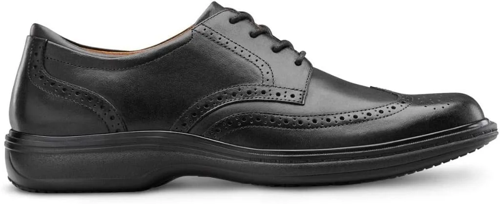 Dr. Comfort Wing Men's Therapeutic Diabetic Extra Depth Dress Shoe Leather Lace