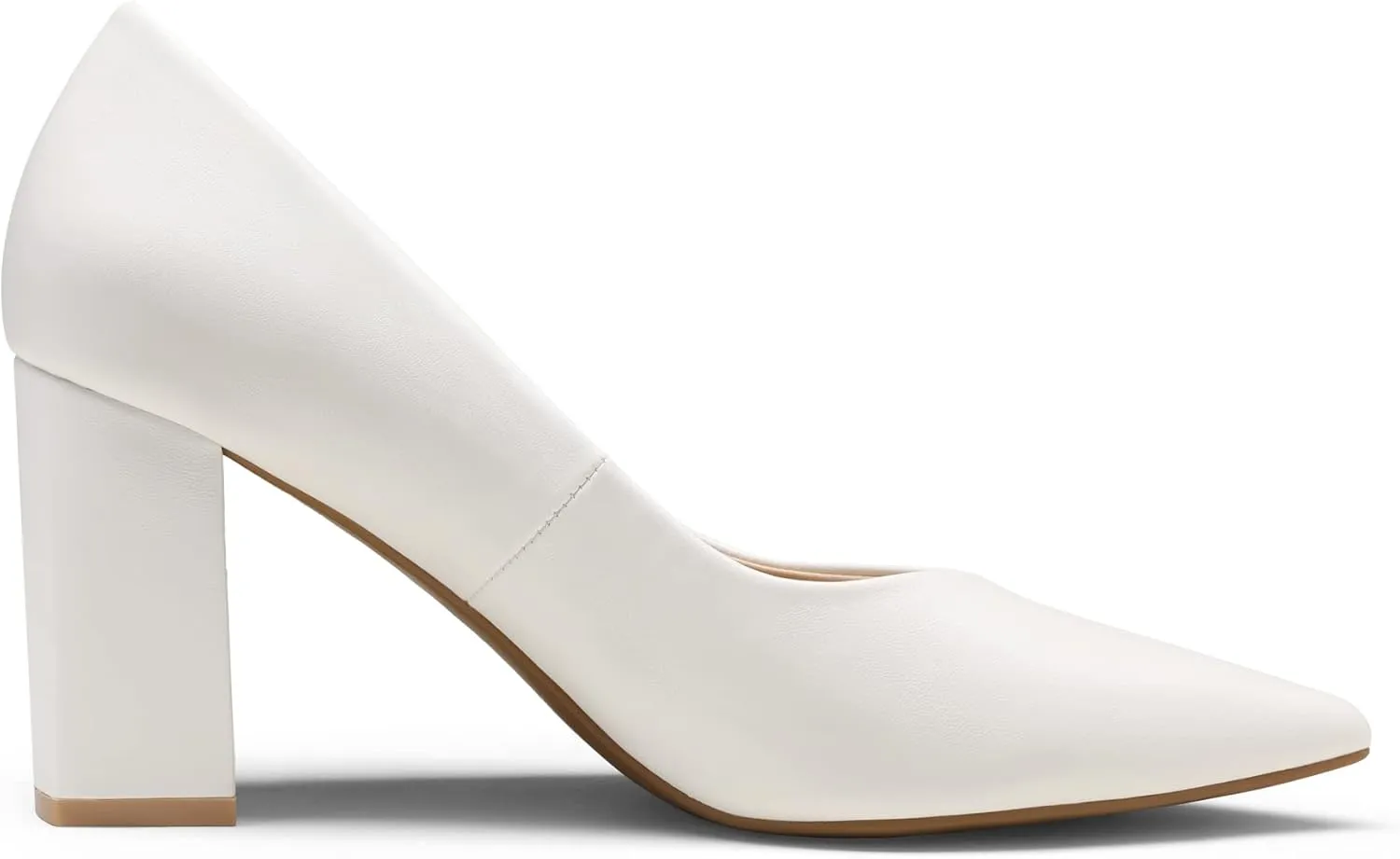 DREAM PAIRS Womens High Chunky Closed Toe Block Heels Pointed Toe Wedding Party Elegant Slip On Pumps Shoes
