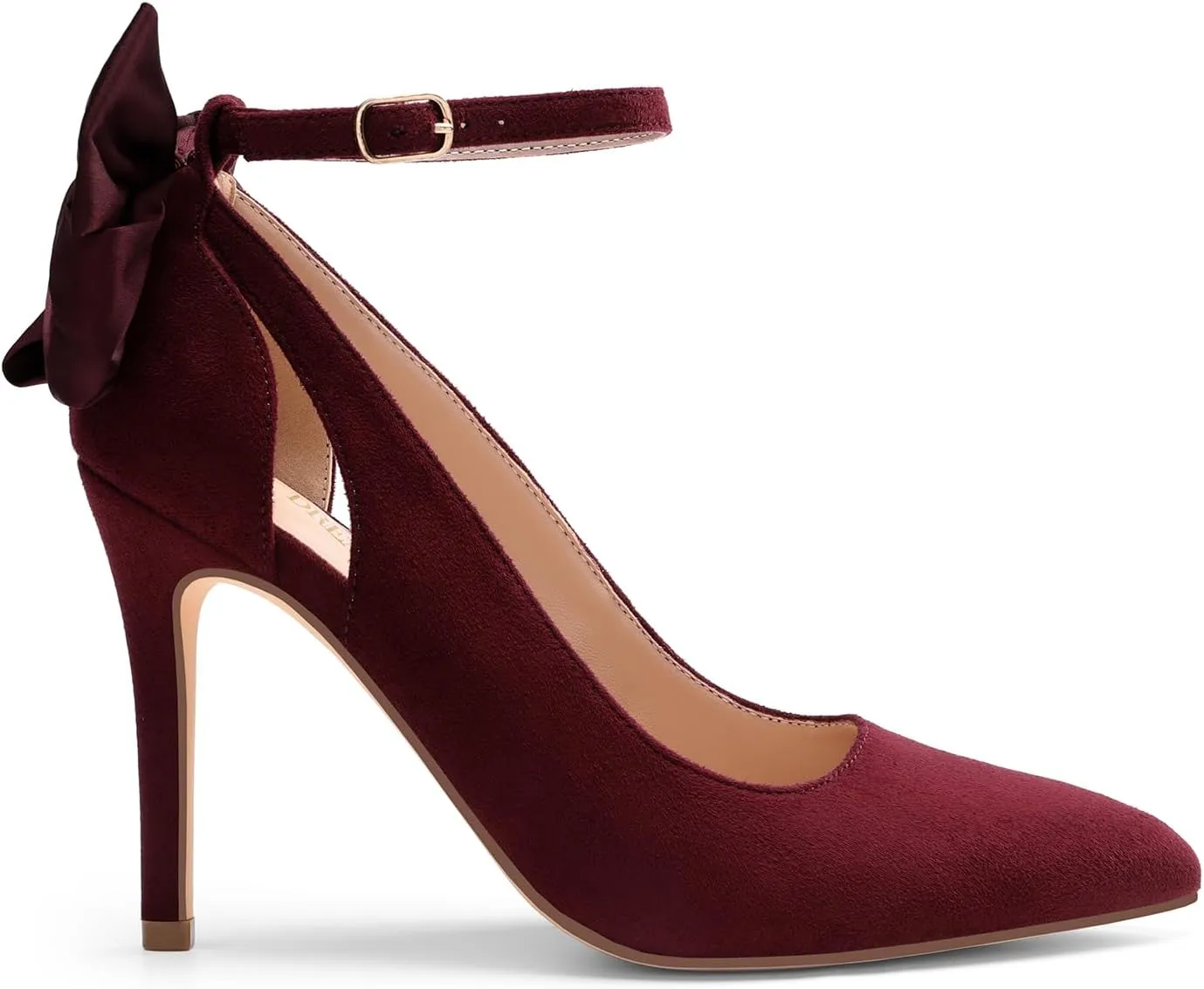 DREAM PAIRS Women's High Heels Stiletto Strappy Pointed Toe Bow Heel Pumps Sexy D'Orsay Party Wedding Dress Shoes