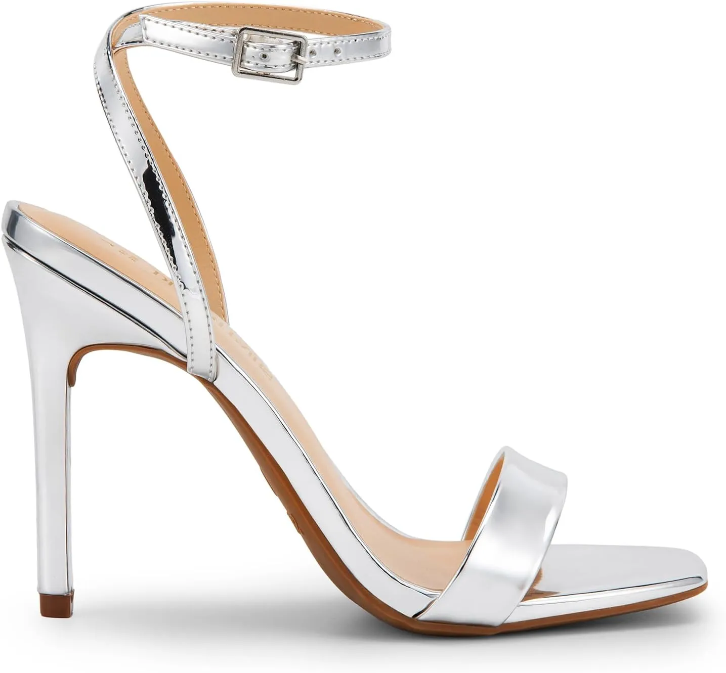DREAM PAIRS Womens High Stilettos Open Square Toe Ankle Strap Heels Sexy Comfort Strappy Dress Shoes Wedding Bridal Pumps Sandals
